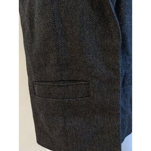 Club Monaco Size Medium Herringbone Vest Black Grey Black Pockets Sleeveless - Picture 4 of 10